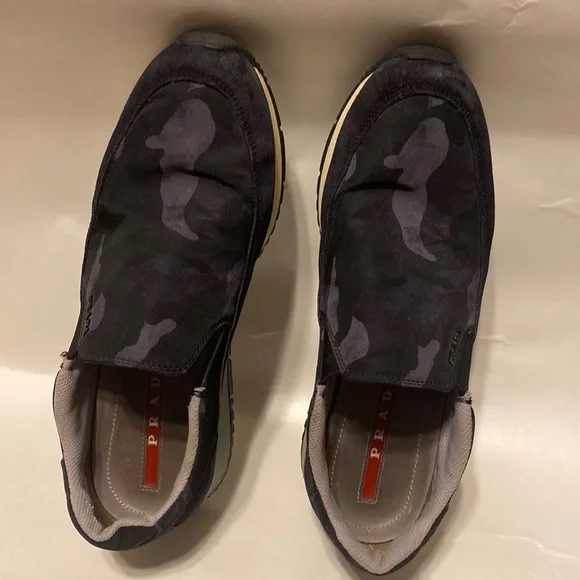 PRADA 3S 6094 MENS CAMO PRINT SHOES SIZE 38